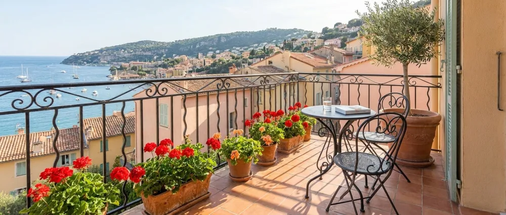 Terrasse du meme appartement, vue sur la rade